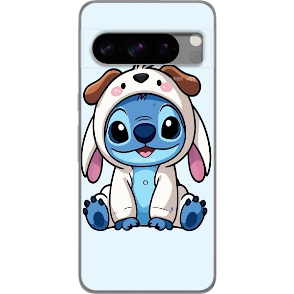 Google Pixel 8 Pro Läpinäkyvä kuori Stitch Koirapuku Lilo & Stitch Disney Hauska Design Sininen Avaruusolento Sarjakuva Hahmo Suosittu Lapsille Suo