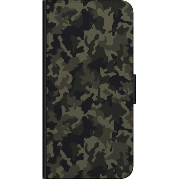 Kompatibel Tegnebogsetui til Xiaomi Redmi Note 9S Grønt skovcamouflage grøn