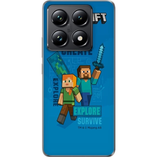 Xiaomi 14T Läpinäkyvä kuori Minecraft Luolastot