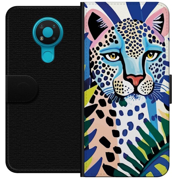 Nokia 3.4 Lommeboketui Levende Leopard