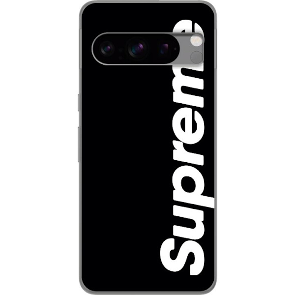 Google Pixel 8 Pro Läpinäkyvä kuori Supreme Musta Valkoinen Streetwear Suunnittelu Klassinen Muoti-ikoni Trendi Urbani Tyyli Graafinen Motiivi Suos