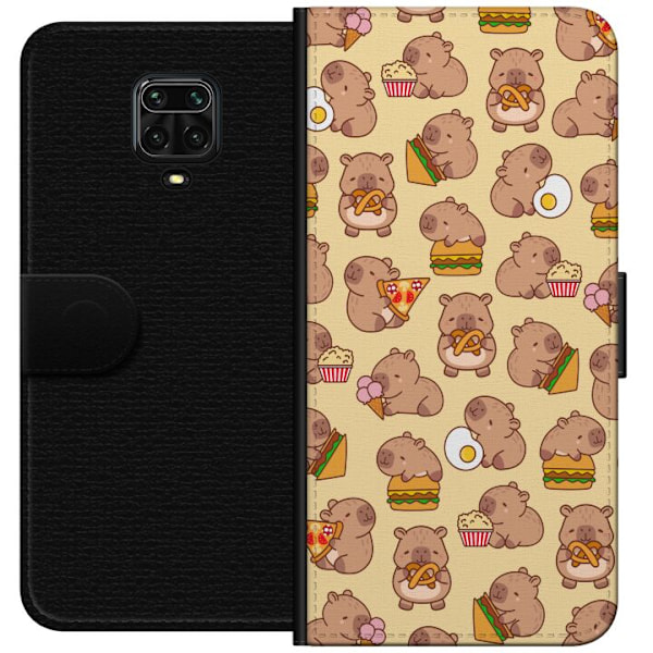 Xiaomi Redmi Note 9 Pro Lompakkokotelo Kawaii capybara puhelinkotelo useilla söpöillä hahmoilla