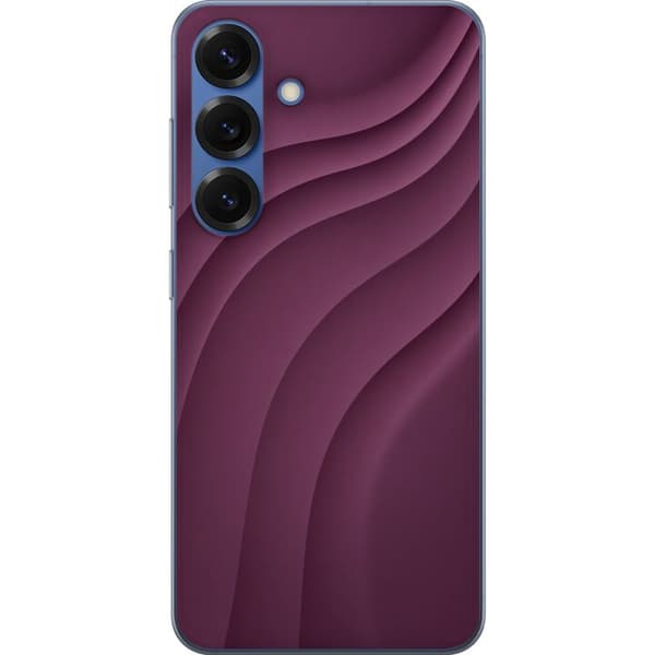 Kompatibelt Mobilskal till Samsung Galaxy S25+ Plum Waves lila
