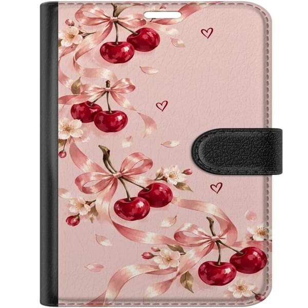 Kompatibelt Plånboksfodral till Apple iPhone Duo Rosenkörsbär rosa