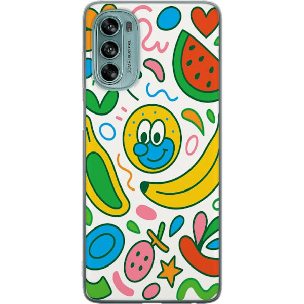 Motorola Moto G62 5G Gennemsigtig cover Sommerfugle Slør
