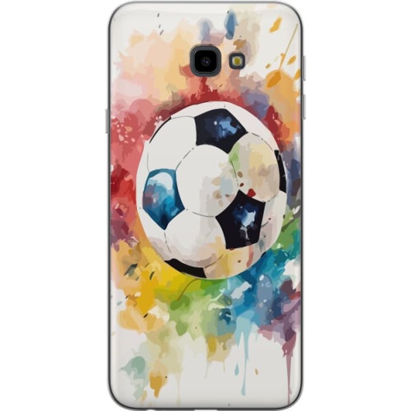 Samsung Galaxy J4+ Läpinäkyvä kuori Jalkapallo
