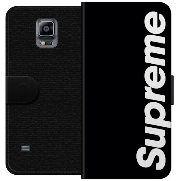 Samsung Galaxy Note 4 Plånboksfodral Supreme Svart Vit Streetwear Design Klassisk Modeikon Trend Urban Stil Grafiskt Motiv Populär