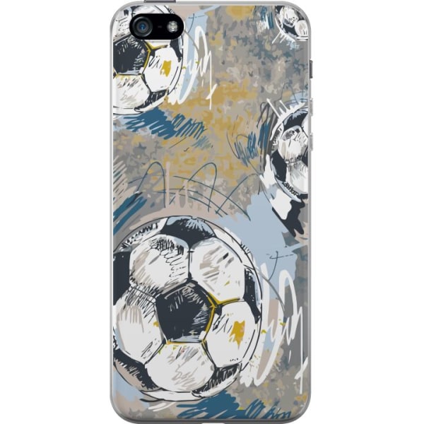 Apple iPhone 5 Gjennomsiktig deksel Fotball