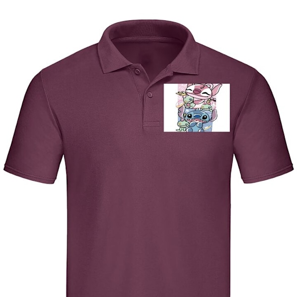 Poloshirt til Voksen | Elegant Poloshirt Stitch Bordeaux Medium