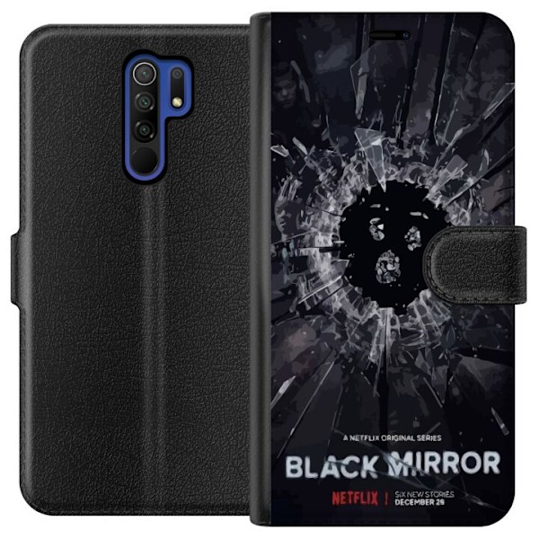 Xiaomi Redmi 9 Lompakkokotelo Black Mirror Sci-Fi Netflix -sar