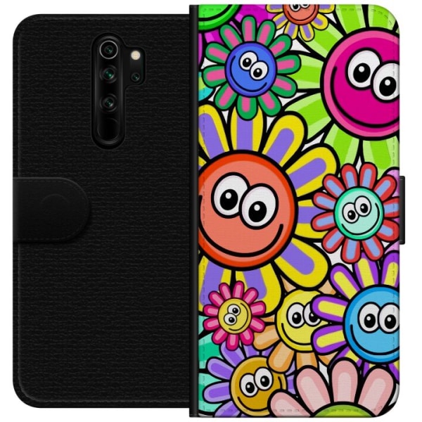 Xiaomi Redmi Note 8 Pro  Lommeboketui Gladblomster