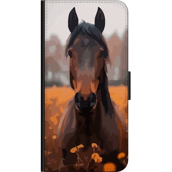 Kompatibel Tegnebogsetui til OnePlus 9 Pro Efterårets Hest