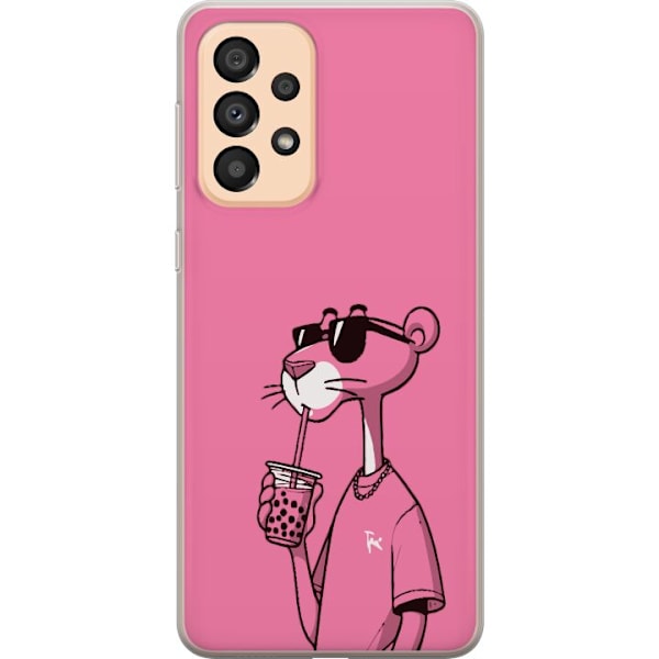 Samsung Galaxy A33 5G Gennemsigtig cover Pink Panther Drink