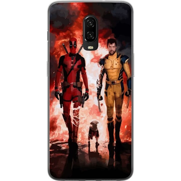 OnePlus 6T Läpinäkyvä kuori Wolverine Deadpool