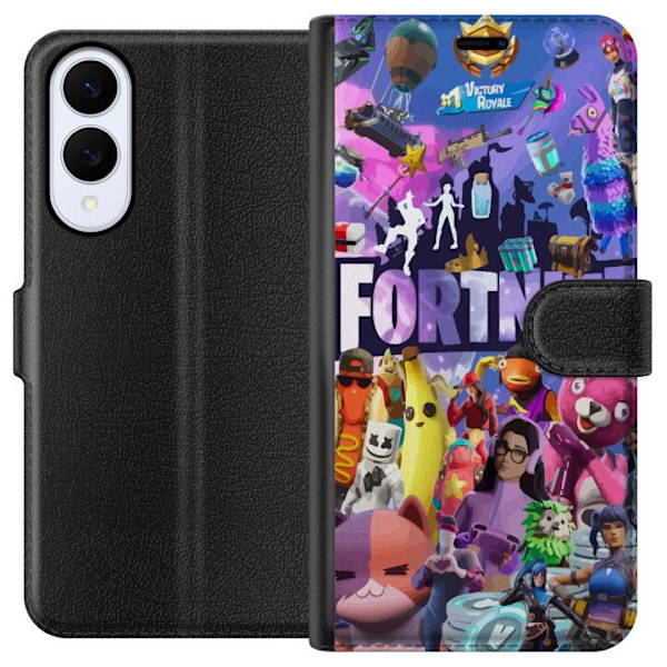 Samsung Galaxy S25 Edge Lompakkokotelo Fortnite Hahmot Peliteema Ikonit Peli Suunnittelu Suosittu Taistelurojalainen Lapset Pelihahmojen Teema