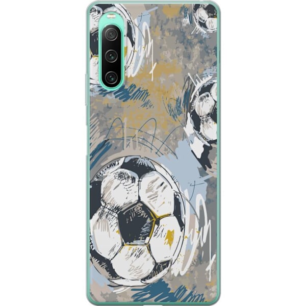 Sony Xperia 10 IV Genomskinligt Skal Fotboll