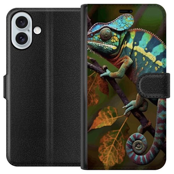 Apple iPhone 16 Plus Tegnebogsetui Edderkop Grafisk Streetwear Design Dyremønster Moderne Bylivsstil Populært Motiv Kreativ Kunst Trend