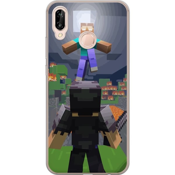 Huawei P20 lite Läpinäkyvä kuori Minecraft