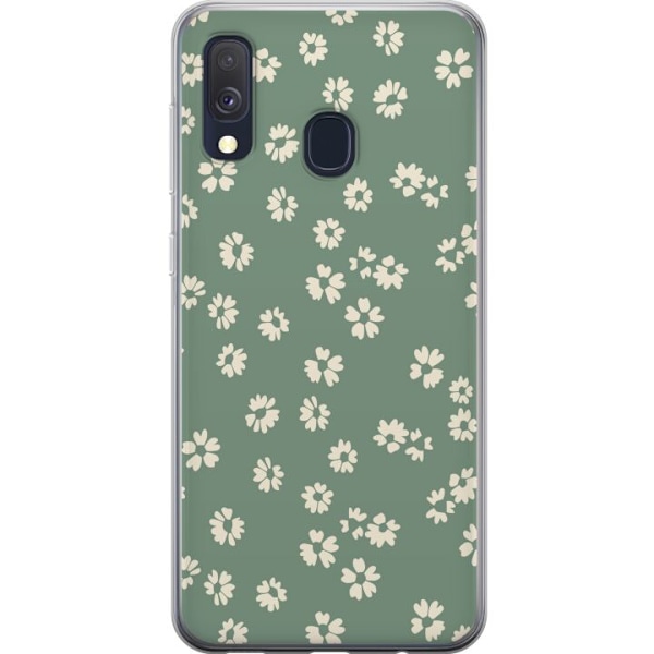 Samsung Galaxy A40 Genomskinligt Skal Blomsterdröm – färgglatt blommönster