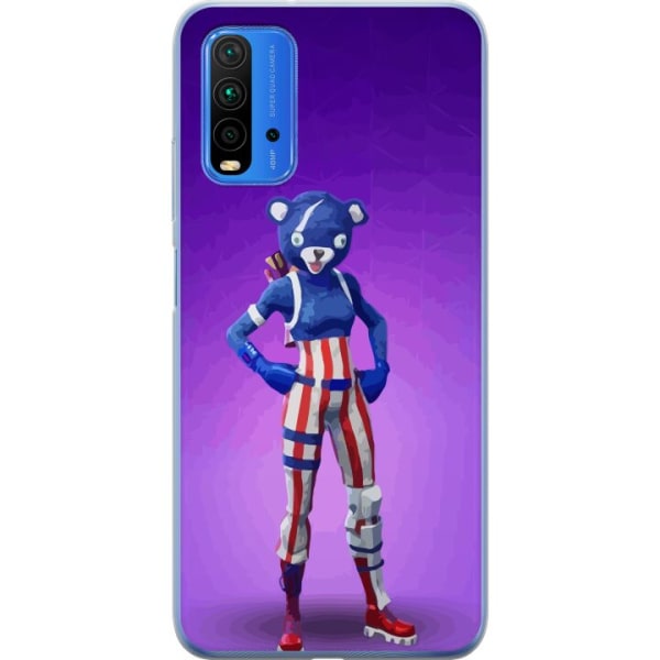 Xiaomi Redmi 9T Gennemsigtig cover Fortnite - Bjørnen