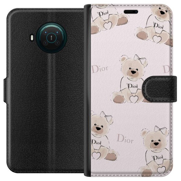 Nokia X10 Tegnebogsetui Teddy Dior Vibes - luksuriøs bamse i modetil