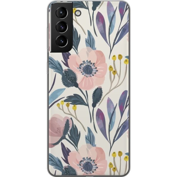Samsung Galaxy S21+ 5G Gjennomsiktig deksel Blomsterlykke