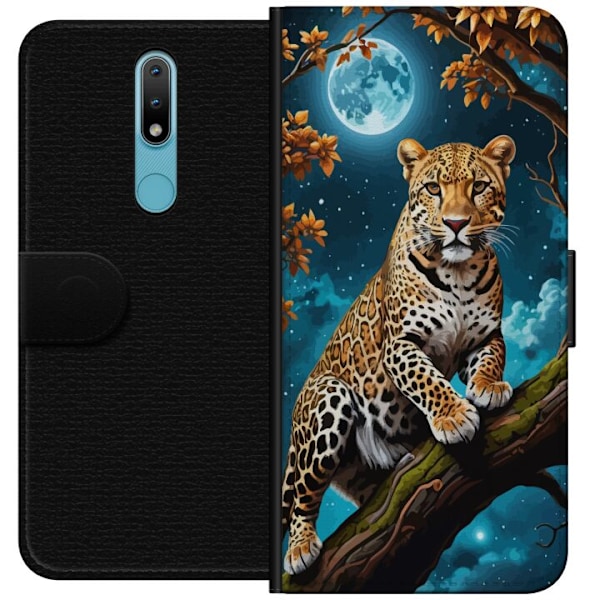 Nokia 2.4 Tegnebogsetui Leopard