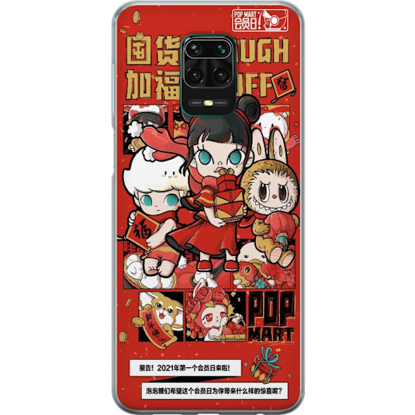 Xiaomi Redmi Note 9 Pro Gennemsigtig cover Pop Mart buff