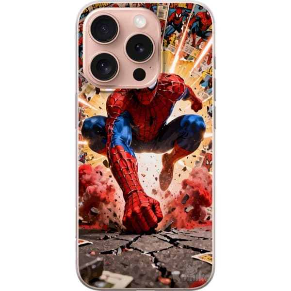 Kompatibelt Mobilskal till Apple iPhone 16 Pro Spider Man action