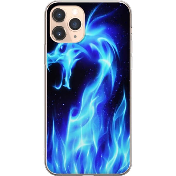 Kompatibelt Mobilskal till Apple iPhone 11 Pro Eldlejon i blå energi och mörker