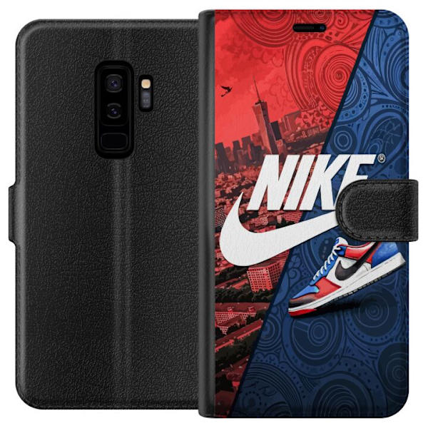Samsung Galaxy S9+ Tegnebogsetui  Nike Logo Rød Blå Sneakers Stil Sport Mode Populært Swoosh Motiv Træningstøj Grafisk Ikon