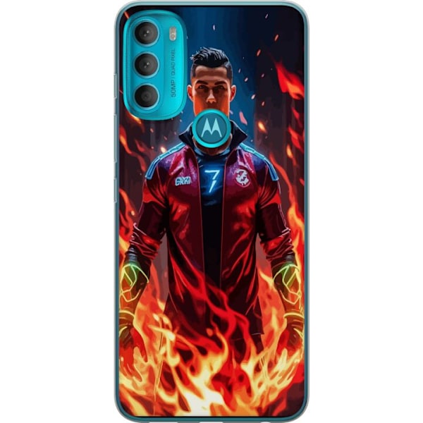 Motorola Moto G71 5G Gjennomsiktig deksel Ronaldo Inferno - fo