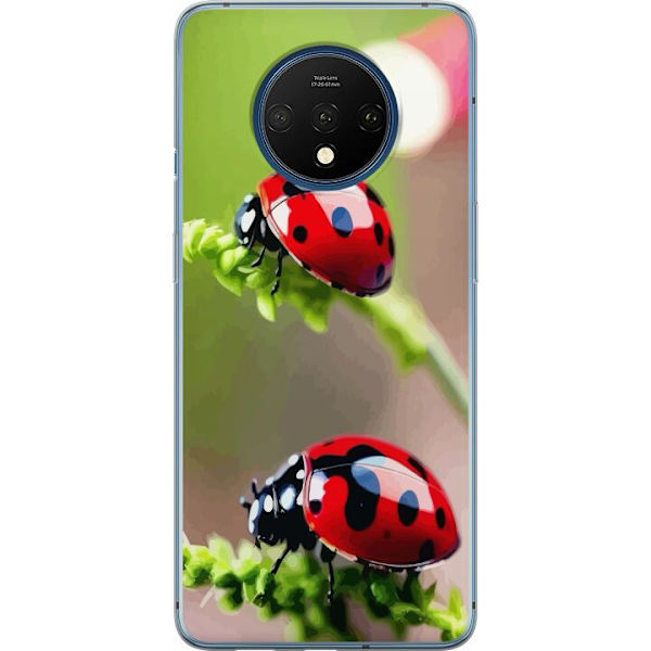 OnePlus 7T Läpinäkyvä kuori Leppäkerttu Hyönteinen Onni Symboli Luontoaihe Suosittu Graafinen Motiivi Koristelu Kesäkiertue