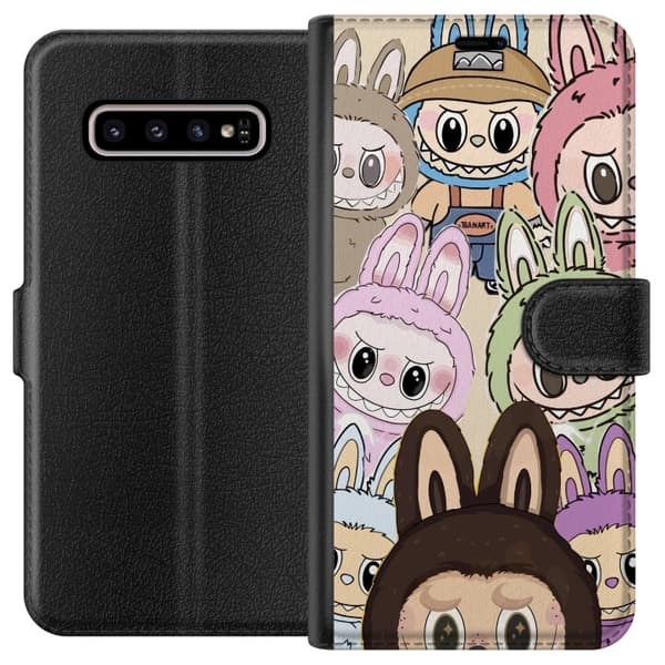 Kompatibelt Lommeboketui til Samsung Galaxy S10+ The Monster Edition Samlefigur Anime