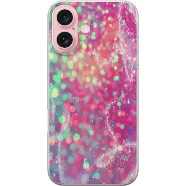 Apple iPhone 16 Gennemsigtig cover Glitter