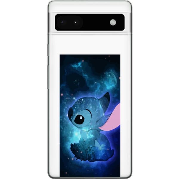 Kompatibelt Mobildeksel til Google Pixel 6a Galaxyinspirert Stitch med stjernehimmel og romtema blå