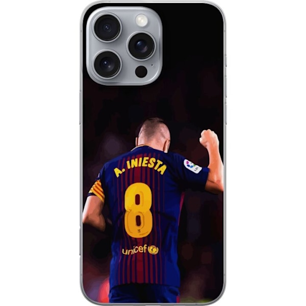 Apple iPhone 16 Pro Max Gennemsigtig cover Andrés Iniesta (FC