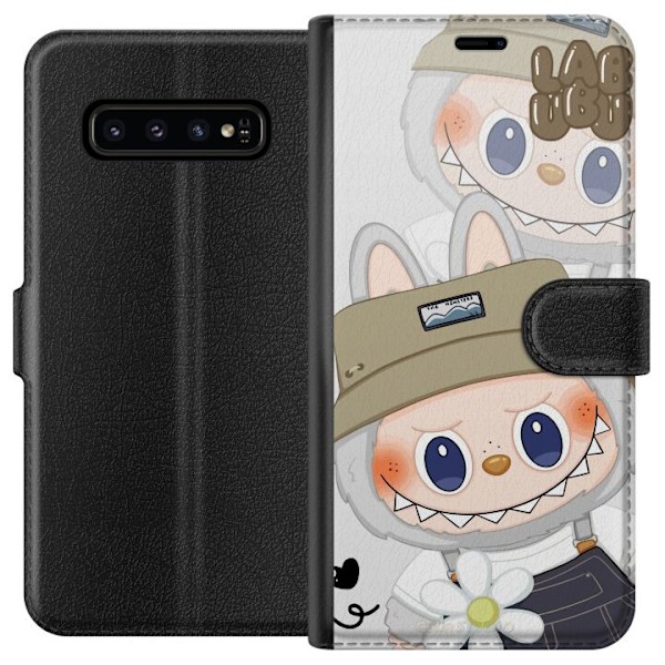 Samsung Galaxy S10 Lompakkokotelo Labubu Minimal Mood - Yksink
