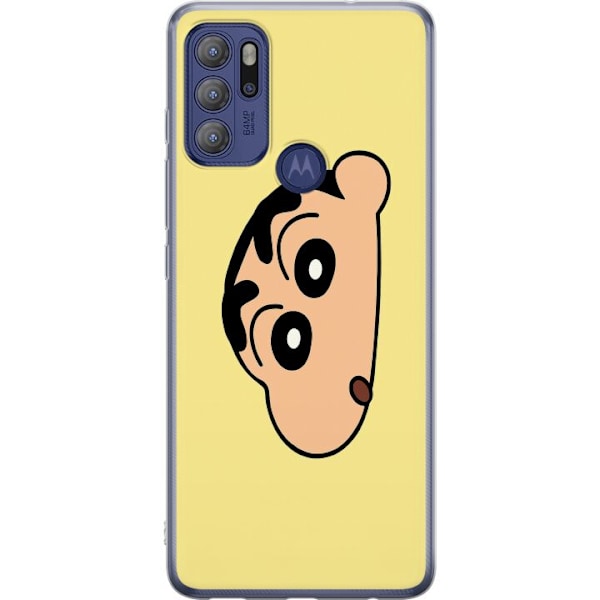 Motorola Moto G60S Genomskinligt Skal Peeking Shinchan