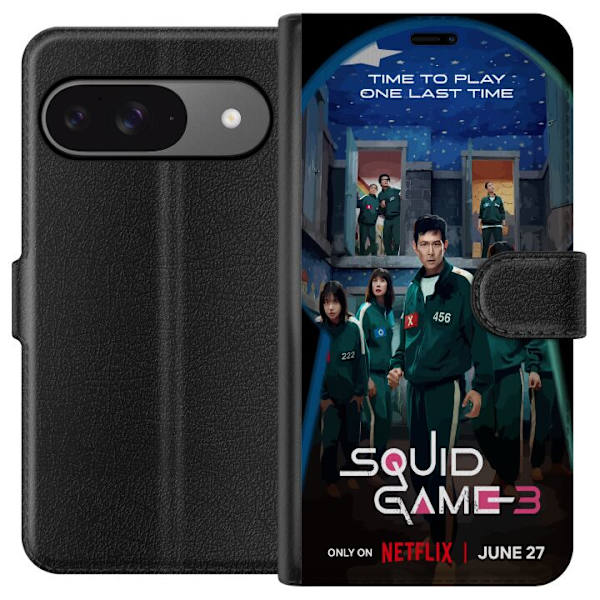 Google Pixel 9 Pro Lompakkokotelo Squid Game Kausi 3 TV-sarjan hahmot Suositut TV-sarja Motiivit Ikoni Jännitys Draama Aasialainen suunnittelu Trendi