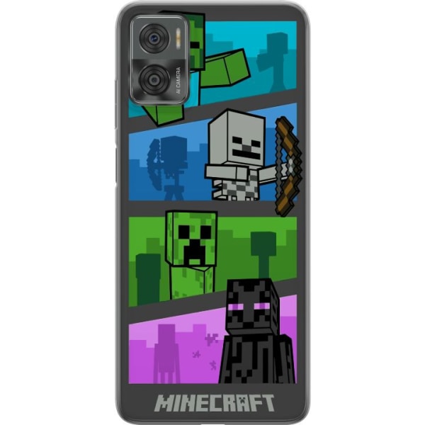 Motorola Moto E22i Genomskinligt Skal Minecraft