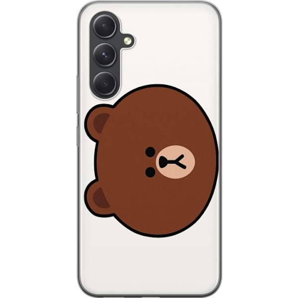 Samsung Galaxy S24 FE Gennemsigtig cover line friends brown