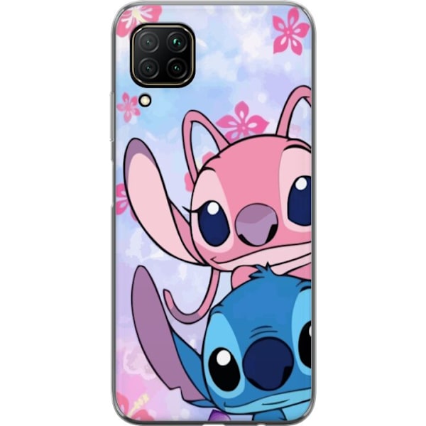 Huawei P40 lite Genomskinligt Skal Stitch & Angel