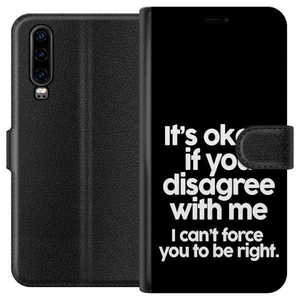 Huawei P30 Plånboksfodral Text