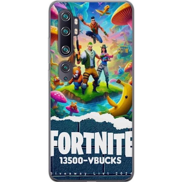 Xiaomi Mi Note 10 Läpinäkyvä kuori Fortnite