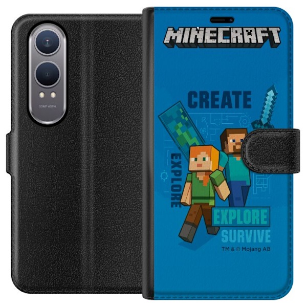 OnePlus Nord CE4 Lite Tegnebogsetui Minecraft Huler