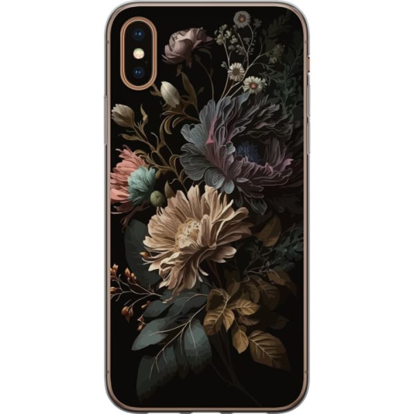 Apple iPhone XS Max Genomskinligt Skal Blommor