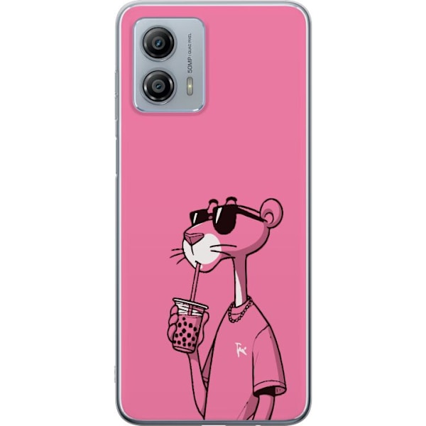 Motorola Moto G53 Läpinäkyvä kuori Pink Panteri Juoma