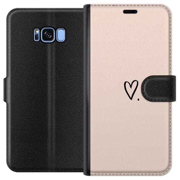 Kompatibelt Lommeboketui til Samsung Galaxy S8 Hjerte