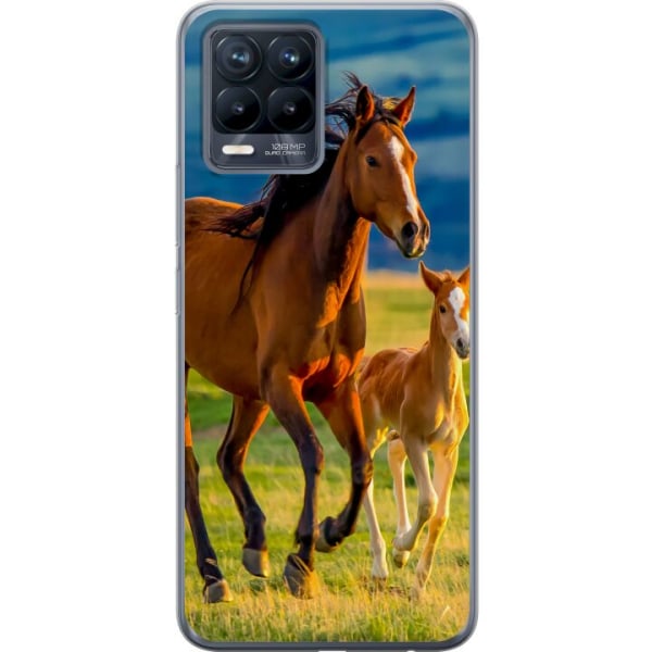 Realme 8 Skal / Mobilskal - Running Horses
